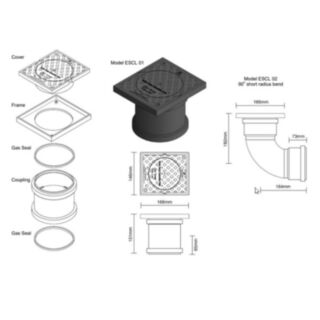 Monarflex Easi-Sump Cap Link Escl01 - Straight 166mm X 146mm X 151mm