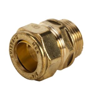 311 Brass MI x C Straight Coupler 1 x 1 1/4
