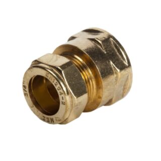 312 Brass FI x C Straight Coupler 1 1/4 x 1