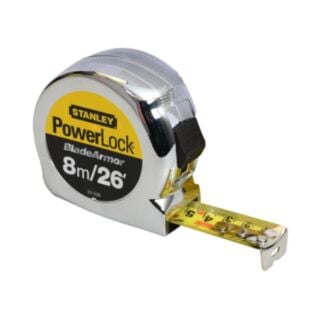 Stanley Powerlock Blade Armor Tape Measure 8m/26Ft