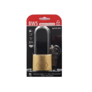 BWS Brass Long Shackle Padlock 50mm