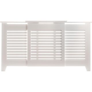 Tema Contemporary Adjustable Radiator Cover White Large