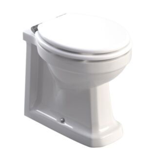 Westbury Back To Wall Toilet- White MDF Seat