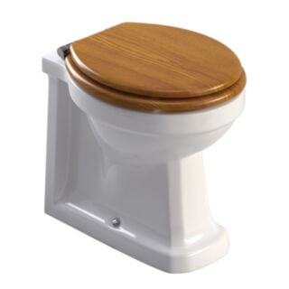 Westbury Back To Wall Toilet- Oak MDF Seat