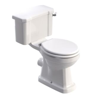 Westbury Close Coupled Toilet - White MDF Seat