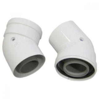 Ideal Flue Elbow 45° Kit (60/100) (Pair)