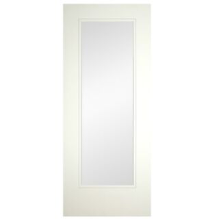 Doras Erkado Shaker Winter White Clear Glass Door All Sizes