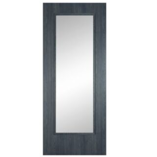 Doras Erkado Shaker Midnight Grey Clear Glass Door All Sizes