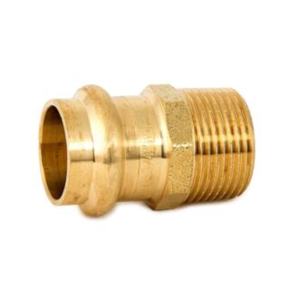 Instantor Copper Press Straight Coupler MI x ½” Press