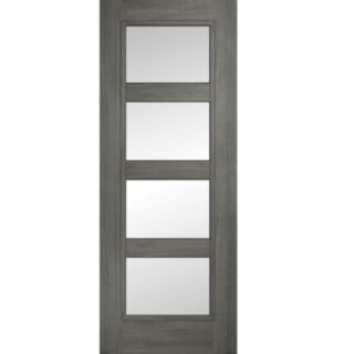 Doras Daiken Shaker 4 Panel Grey Clear Glass 78x24