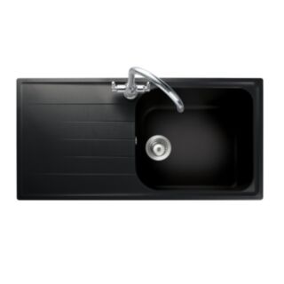 Amethyst 1 Bowl Inset Sink - Ash Black