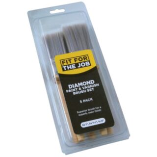 Fit For The Job Diamond Paint Brush Set 5 Piece