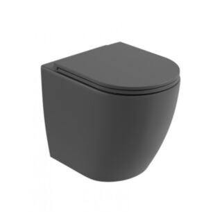 Avanti Back To Wall Rimless Toilet & Seat Charcoal Grey