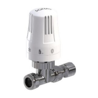 Straight Thermostatic Valve & Lockshield Set