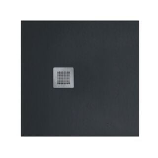 Slate Square Shower Tray Black 900mm