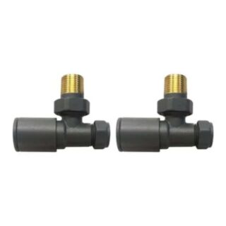 Vaporo Round Angled Radiator Valves Anthracite