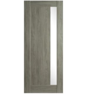 Doras Erkado Harbour Mist Grey Clear Glass Door All Sizes