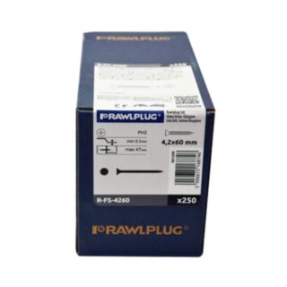 Rawlplug Drywall Screw Fine Thread For Metal 4.2mm x 75mm