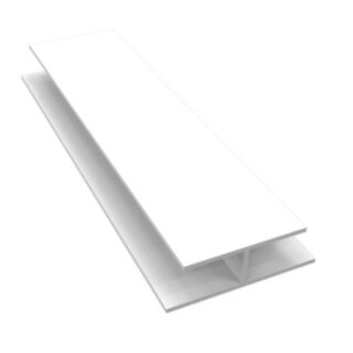 Hollow Soffit uPVC H Joint Trim White