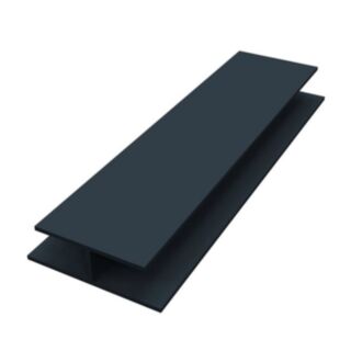 Hollow Soffit uPVC H Joint Trim Black