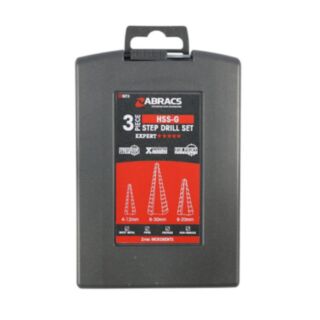 Abracs Step Drill 3 Piece Set