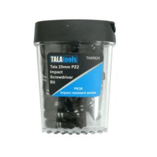 Tala Pozidriv Impact Screwdriver Bits PZ2 x 25mm (Pack 30)