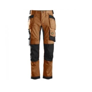 Snickers 6241 AllroundWork Stretch Trousers Holster Pockets Brown/Black