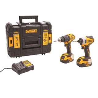 Dewalt 18V Combi Drill & Impact Driver With 2 x 5.0Ah Li-Ion Batteries