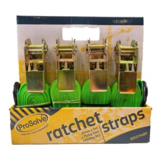 Prosolve Ratchet Strap 25mm x 5m (4 Pack)