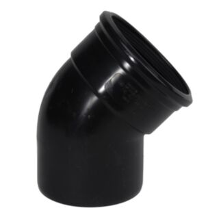 Pipelife 4 Single Socket 45 Degree Soil Bend Black