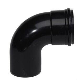 Pipelife 4 Single Socket 90 Degree Soil Bend Black