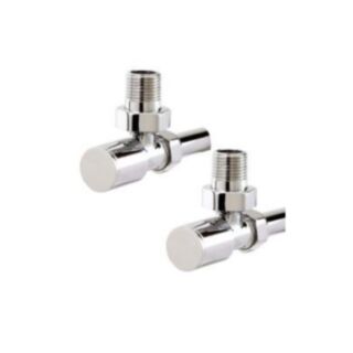 Contract All Chrome Straight Radiator Valves 1/2