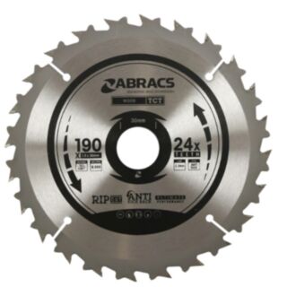 Abracs TCT Blade Wood 190mm x 30mm x 24T