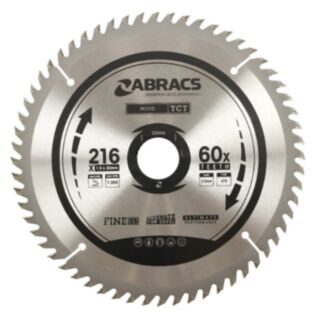 Abracs TCT Blade Wood 216mm x 30mm x 60T