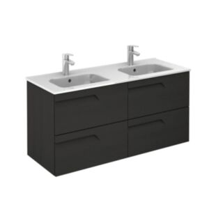 Brava Wall Hung 1200mm 4 Drawer Vanity Unit Nature Grey