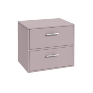 Finland 600mm Countertop Vanity Unit Matt Cashmere Pink Brushed Chrome Handle