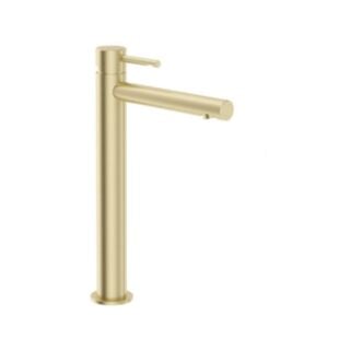 Hakk Freestanding Basin Mixer Brushed Gold