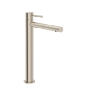 Hakk Freestanding Basin Mixer Brushed Nickel