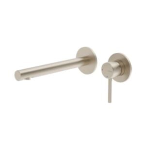 Hakk Wall Mounted Basin Mixer Brushed Nickel