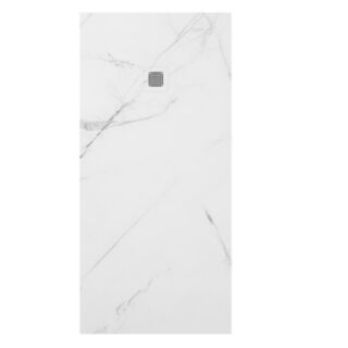 Unity Marble Effect Shower Tray White 1700mm x 800mm