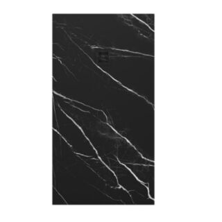 Unity Marble Effect Shower Tray Black 1500mm x 800mm