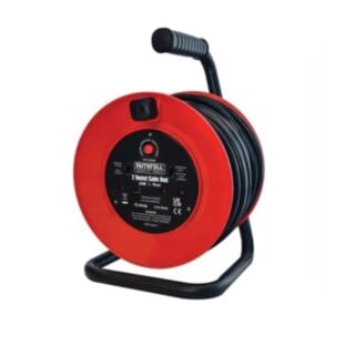 Faithfull 20m Cable Reel - 13A, 2 Sockets