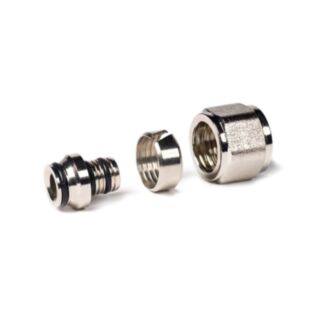 Chrome Ip20 Nut & Insert Adaptor To Copper Compression-15mm X 16mm