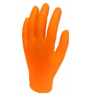Orange Gripper Nitrile Gloves Size 11
