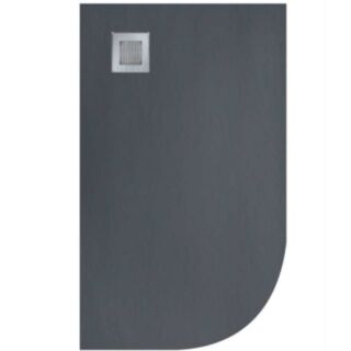 Slate Left Hand Offset Shower Tray Anthracite 1200mm X 900mm