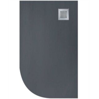 Slate Right Hand Offset Shower Tray Anthracite 1200mm X 900mm 