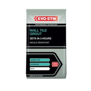 Evo-Stik Mould Resistant Wall Tile Grout White 3Kg