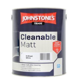 Johnstones Trade Cleanable Matt Brilliant White - 10Ltr