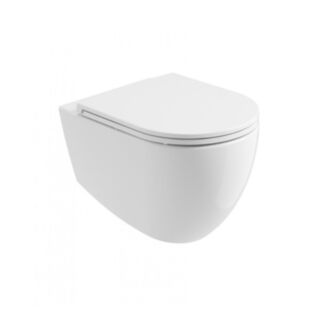 Avanti Wall Hung Rimless Wc & Seat Ceramic White