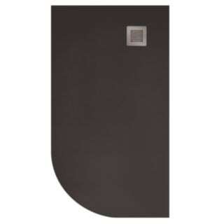 Slate Right Hand Offset Shower Tray Black 1200mm X 800mm 